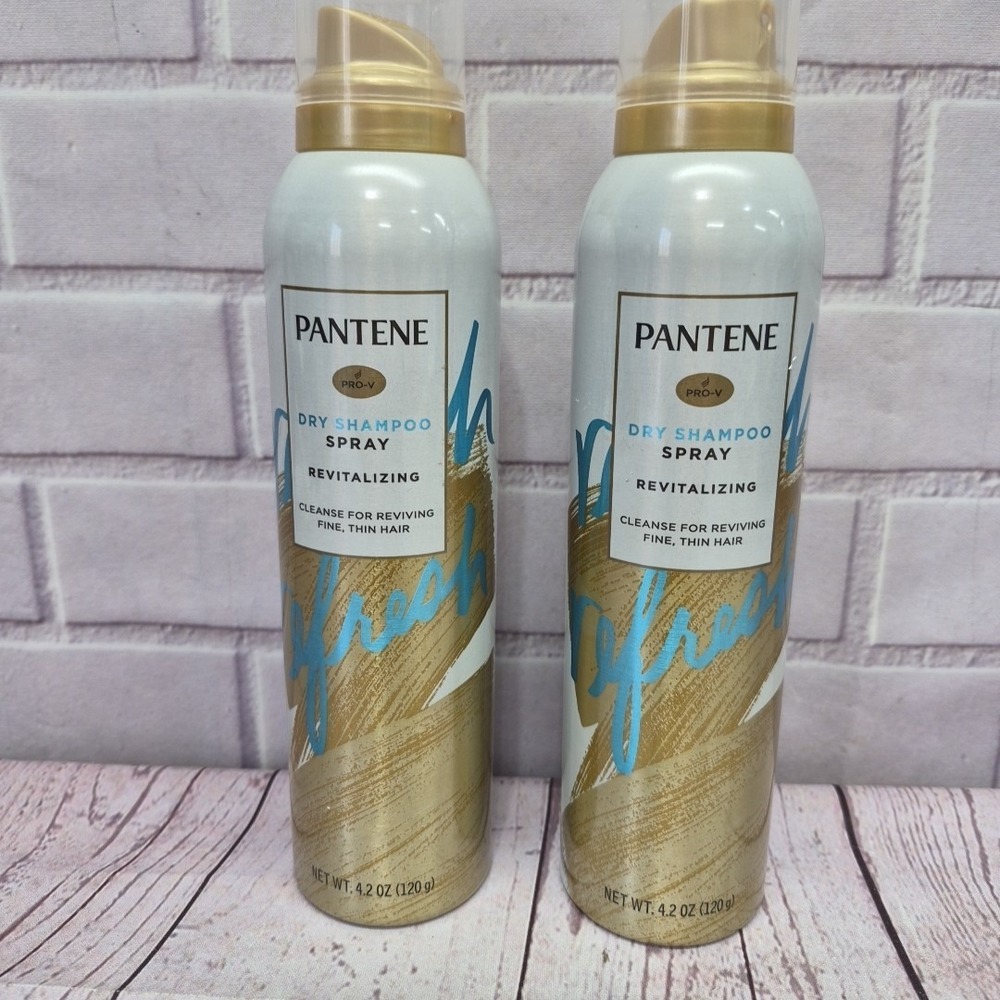 Pantene Dry Shampoo Spray ‎ Revitalizing For Fine Thin Hair 4.2 Oz~Lot of 2
